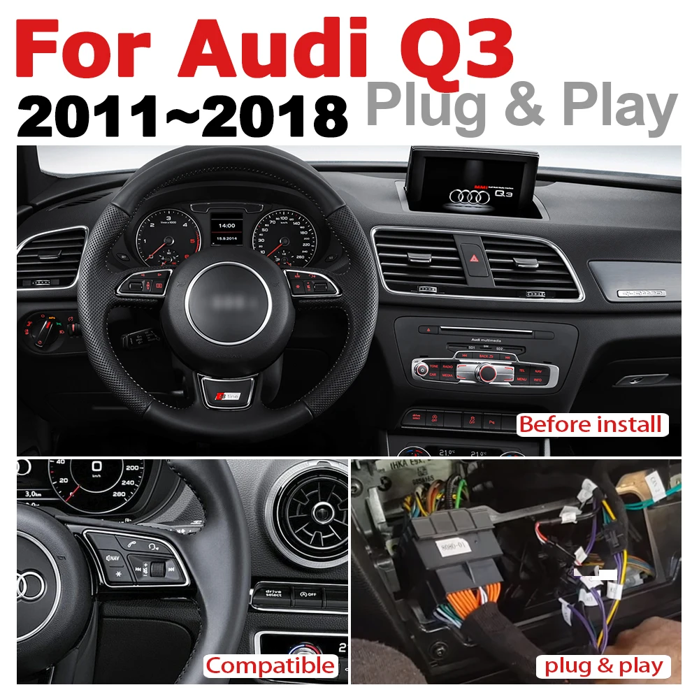 Автомобильный мультимедийный плеер Andrid 7 0 8 дюймов для Audi Q3 в 2011 ~ 2018 ММИ радио gps