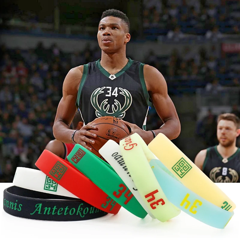 Milwaukee Bucks Giannis Antetokounmpo спортивный фирменный энергетический светящийся браслет