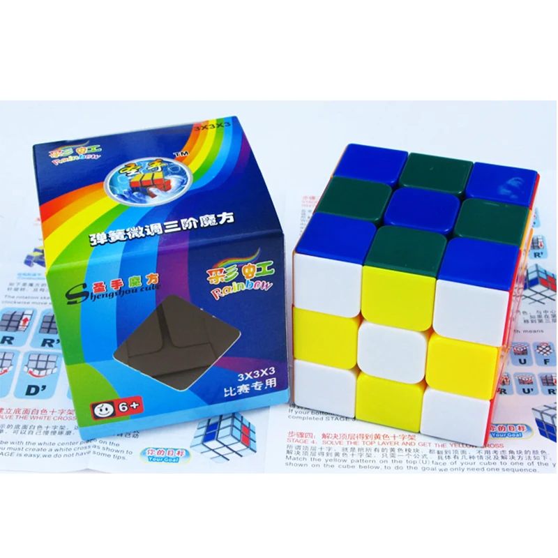 Sengso ShengShou Rainbow 3x3x3 магический куб высокого 3-слойного 56 мм 3х3 Cubo magico Speed Puzzle