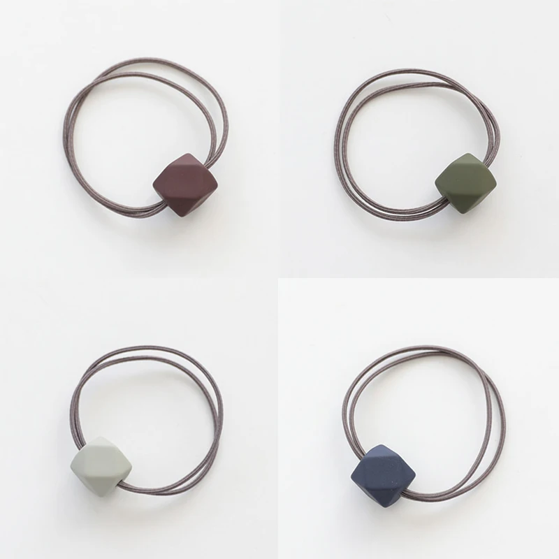 

Elastic Hair Bands Headbands Square Glossy Frosted Women Girls Hairband Children Hair Accessories Rubber Band Hair Scrunchies