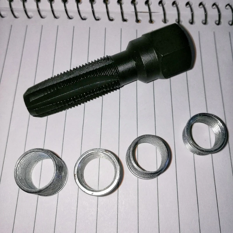 Набор для ремонта резьбы свечей зажигания 14 мм Rethread Tool Kit Reamer Tap M14x1.25 | Инструменты