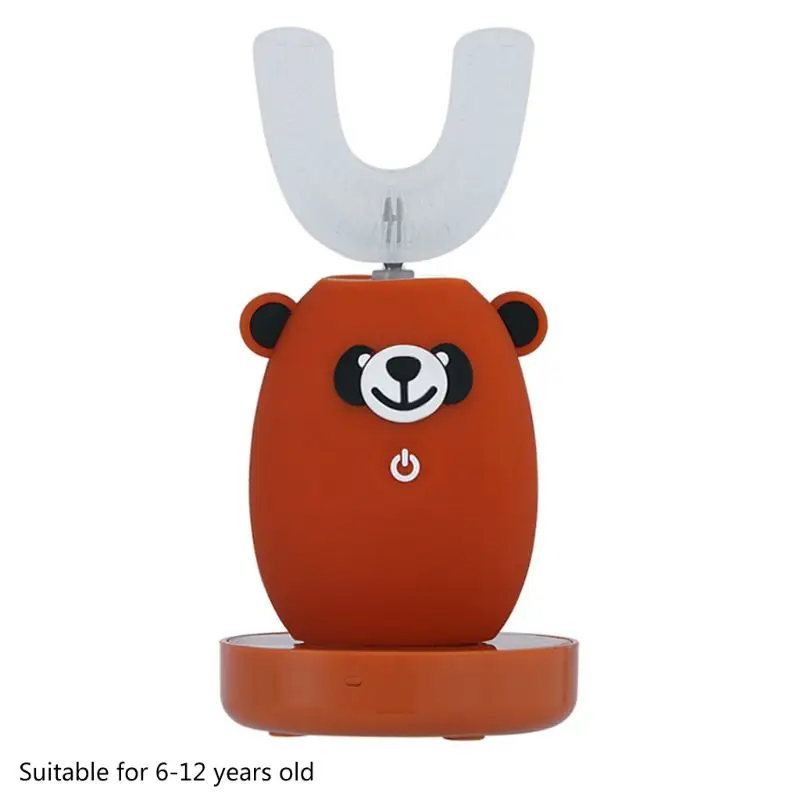 

New Fully Automatic U-shaped Children Teeth Brush Waterproof Mouth-type Electric Toothbrush Cartoon Kids Tooth Cleaner