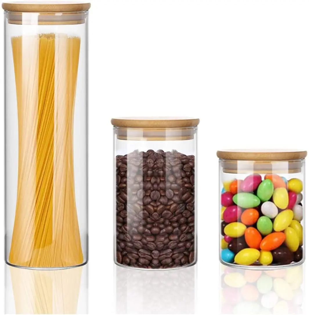 Стеклянные контейнеры для хранения пищевых продуктов прозрачные специй с