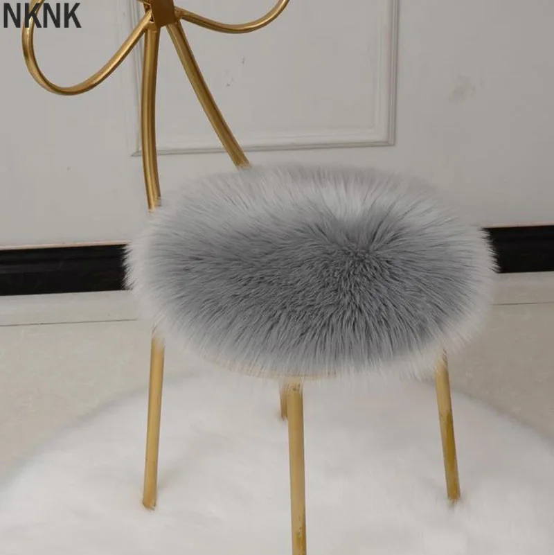 Твердые Цвет теплая шерсть Круглый Подушка на стул утолщение обеденный