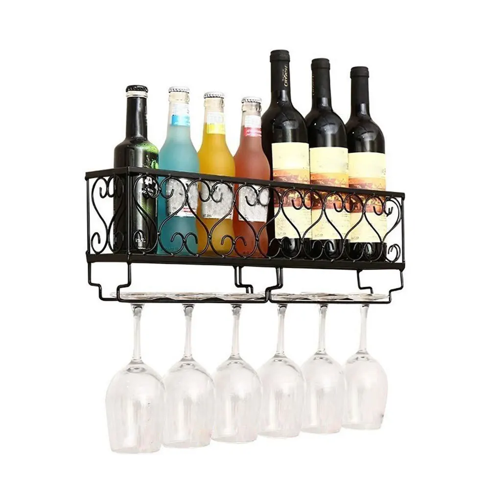 Высококачественная Полезная железная Винная стойка настенный держатель для