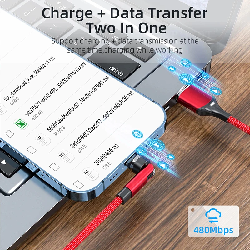 Eiytc 540 градусов Магнитный кабель Micro Тип USB C мобильный телефон 3A Быстрый зарядный