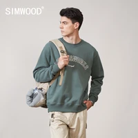 simwood 2021 autumn winter new warm fleece linner sweatshirts men oversize letter print paint splash hoodies plus size pullovers