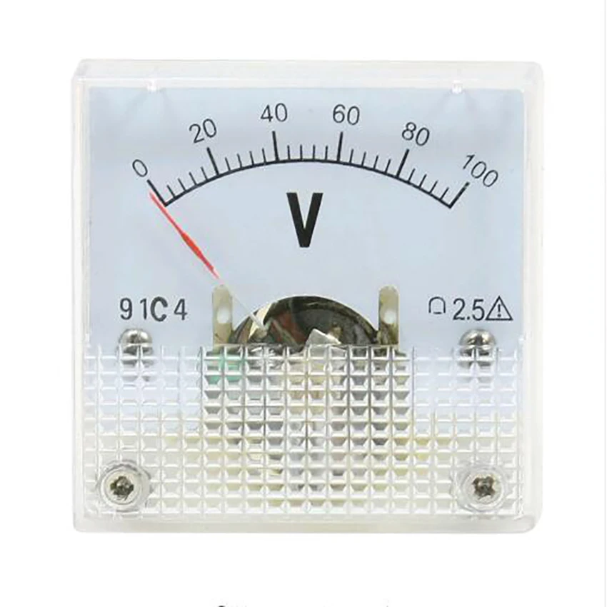 

45x45mm Square Panel DC Voltage Volt Analog Gauge Meter Voltmeter for Circuit Testing 5V 10V 15V 20V 30V 50V 100V 150V 3V 250V