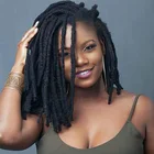 Накладные синтетические волосы для темнокожих женщин, 6, 10, 20 дюймов, ручной работы, дреды вязаные крючком