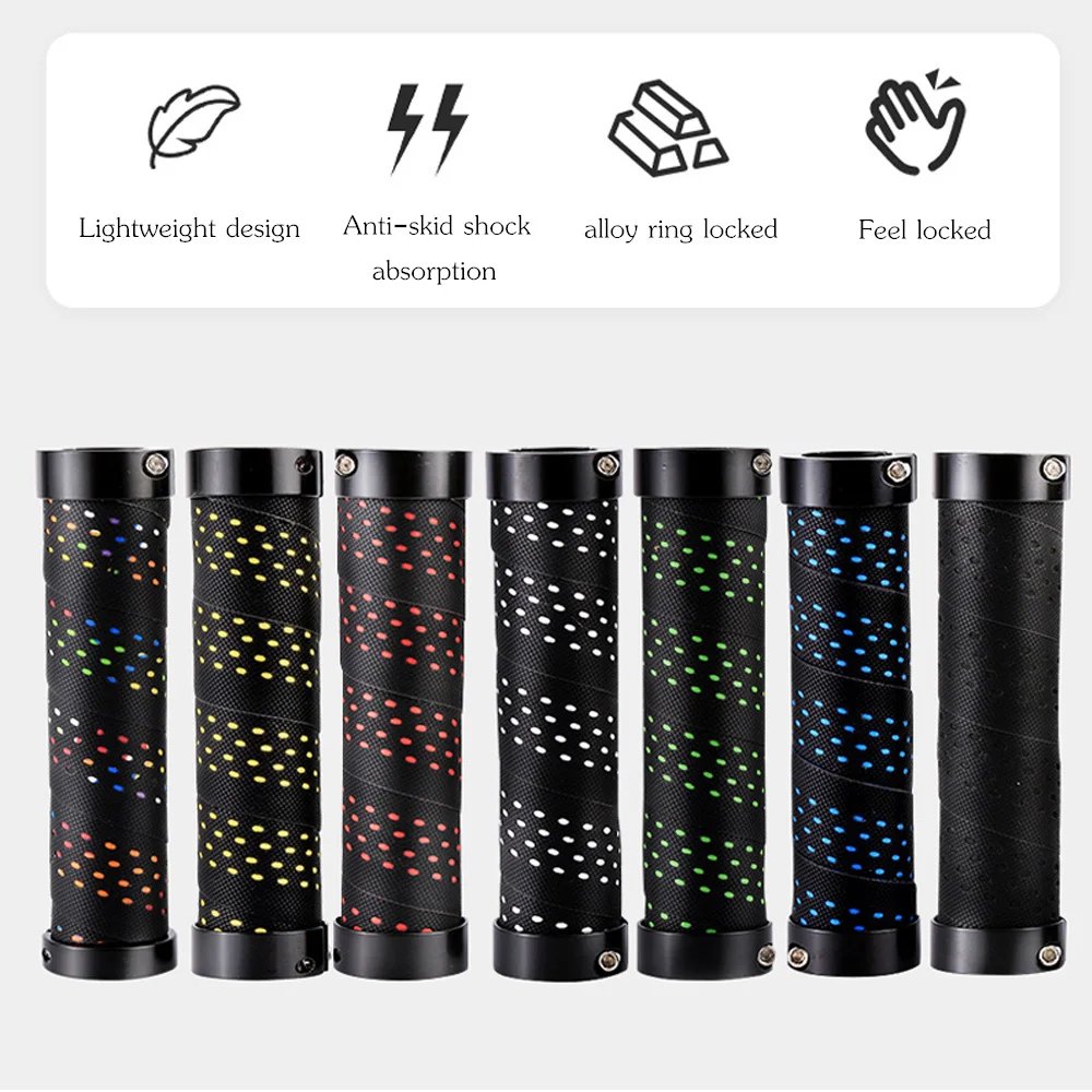 MOTSUV Bicycle Handlebar Grips MTB Bike Bilateral locking handle EVA+PU+alloy ring locked Comfortable shock absorption | Спорт и