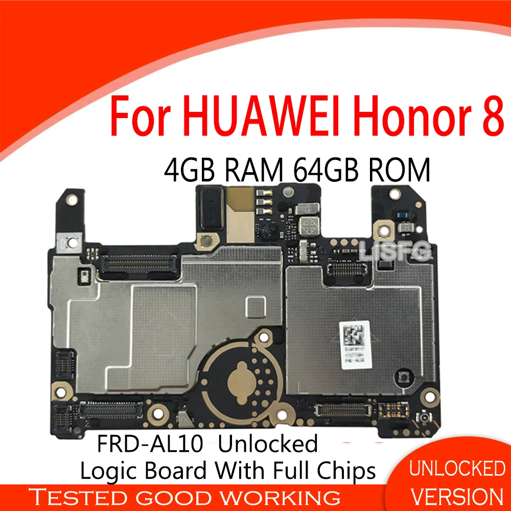 4 ГБ ОЗУ 64 Гб ПЗУ для HUAWEI Honor 8 FRD AL10 материнская плата 100% разблокированная