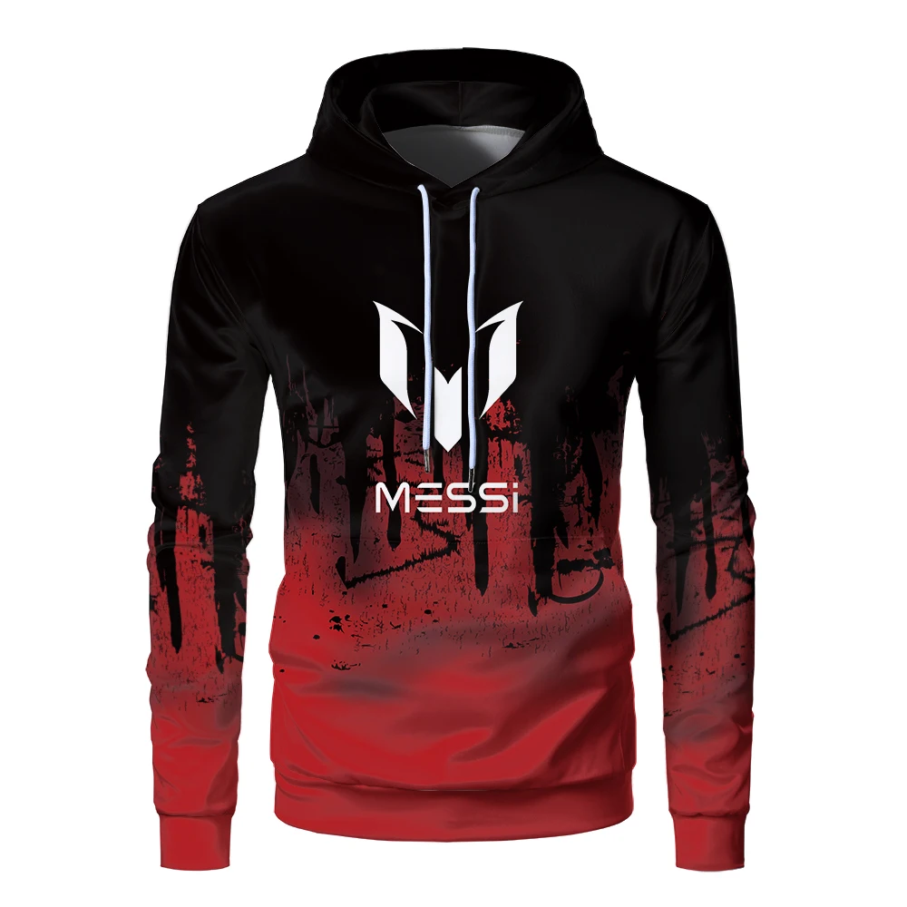 Месси 10 толстовки мужские футбольные болельщики Свитера Спортивная Хип Хоп Harajuku