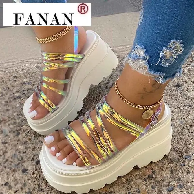 

Women Sandals 2021Fashion Wedge Platform Gladiator Sandals for Women Summer Shoes High Heel Sandal Female Sandalias Mujer