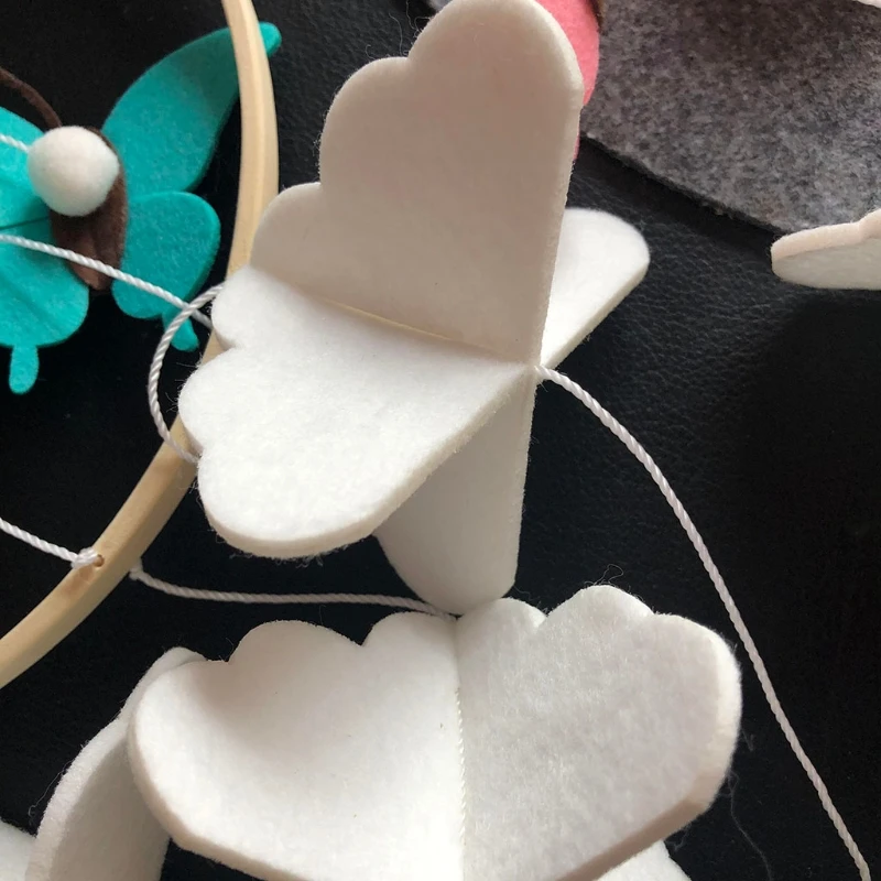 

Baby Crib Felt Butterfly Cloud Mobile Rattle Infant Cot Wind Chime Bed Bell Toys