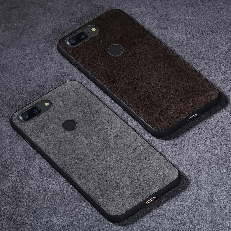 

Luxury Leather Phone case For Oneplus 7 case Suede leather Soft shell Back cover For oneplus 7 pro one plus 6 6t 5 5t waterproof