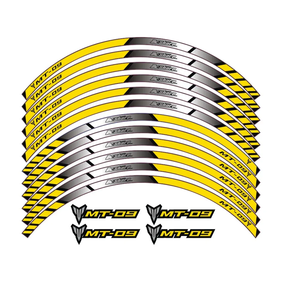 k-sharp 4 color for YAMAHA MT-09 motorcycle wheel decals Reflective stickers rim stripes MT 09 motorbike mt09 | Автомобили и