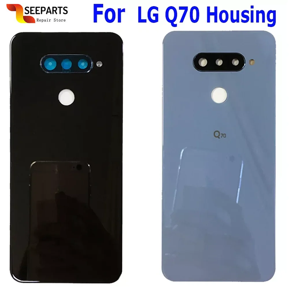 

For LG Q70 Back Cover Battery Cover Door Rear Glass Housing Case For LG Q70 Battery Cover+Tools With Lens Replacement Parts