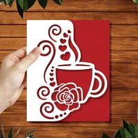 craft metal cutting dies cut die christmas flower coffee cup invitation scrapbooking craft paper knife mould punch steencils