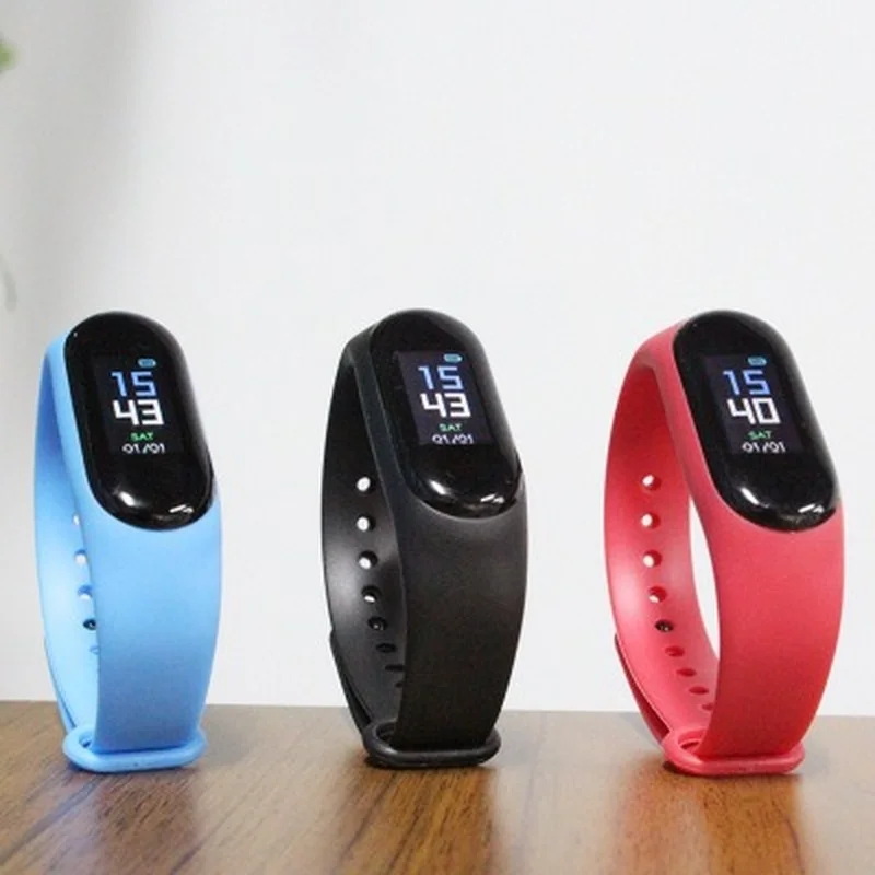 

M3 Blood Pressure Heart Rate Sports Bracelet Color Screen Bluetooth Step Counting Male and Female Portable Smart Watch relógios