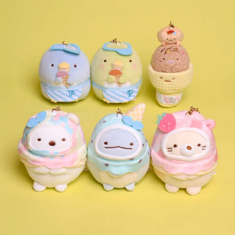 

Kawaii Sumikko Gurashi Plush Toy Japan Anime San-X Corner Bio Fashion Plush Dolls Lovely mini bag Key Ring Keychain Pandants