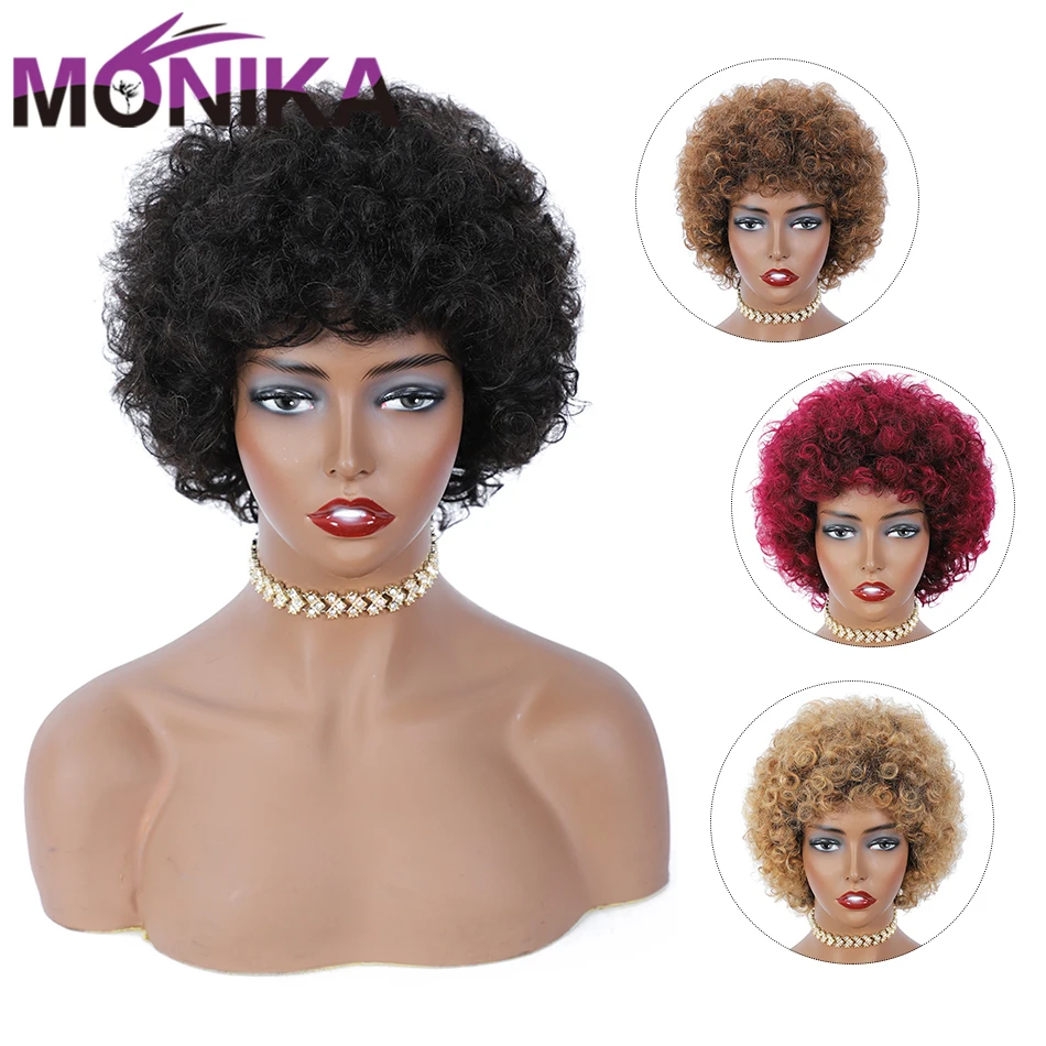 Human Hair Wigs With Bangs Brazilian Non-remy Human Hair Wigs For Women