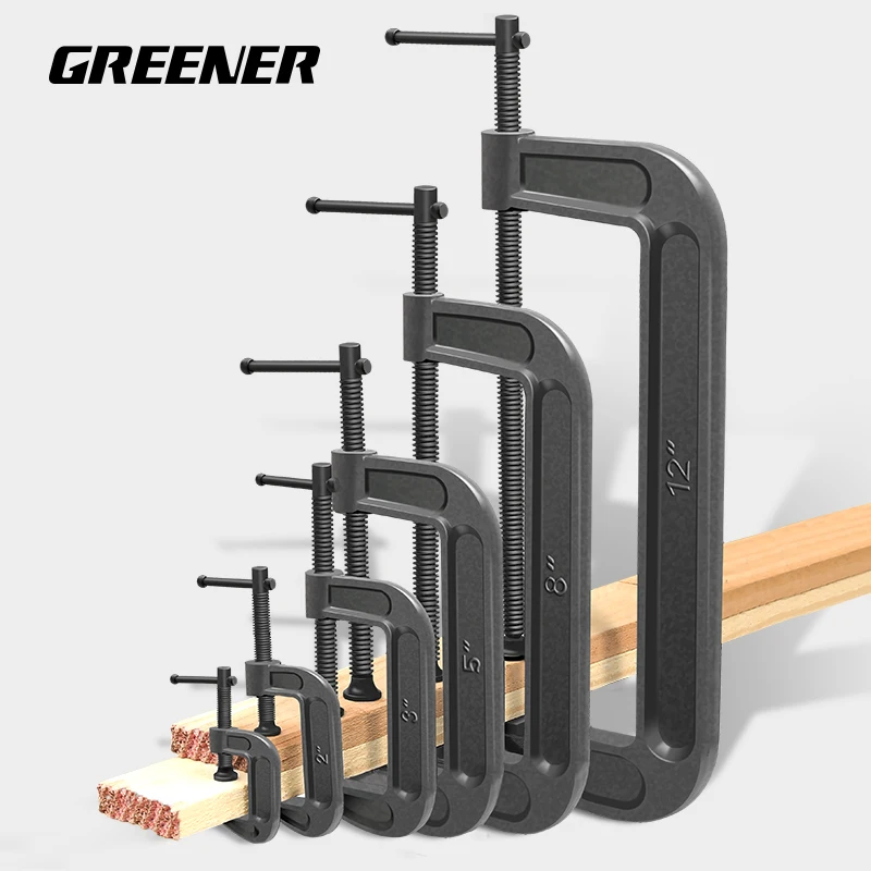 

Greener Heavy Duty G Clamp 1-12inch Heavy Duty C-clamp G-clamp Heavy Duty Metal Carpenter Handyman Woodworking Tool