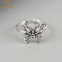 xiyanike silver color hollow big butterfly ring for women sweet romantic style jewelry accessories engagement party gift