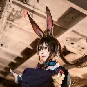 Обруч для волос Рыцари Амия ручной работы, повязка на голову с кроличьими ушками кролика, обруч для волос, головной убор для игр, аксессуар для вечеринки