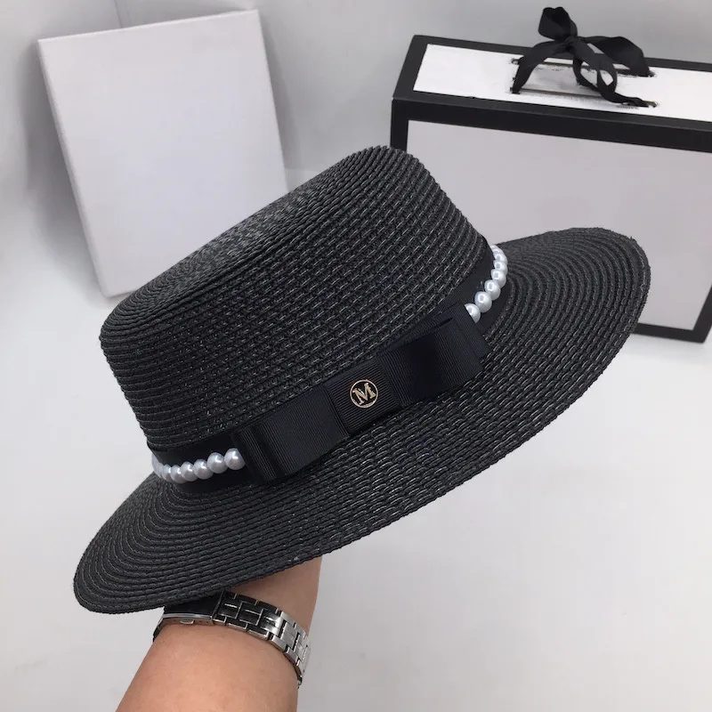 Плоская соломенная шляпа Женская мода вместе маленький чистый и свежий