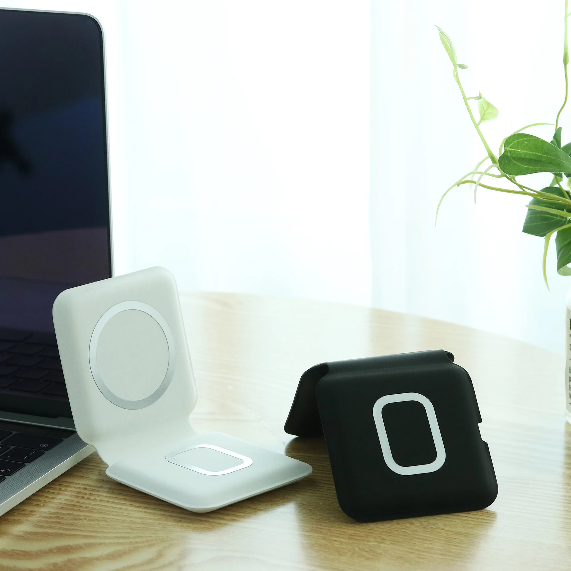 

15W 2 in 1 Magnetic Foldable Wireless Charger For iphone 12 Pro Max Mini For Airpods iwatch Qi Wireless Charging Station