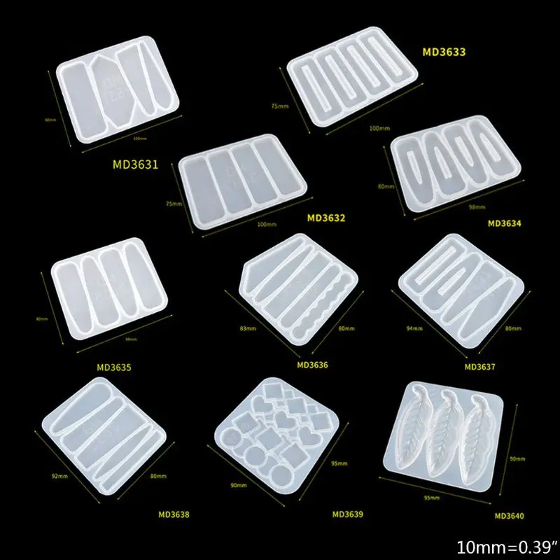 

1 Set Resin Crystal Epoxy Hair Clip Mold Hairpin Casting Silicone Mould DIY Crafts Jewelry Making Tools