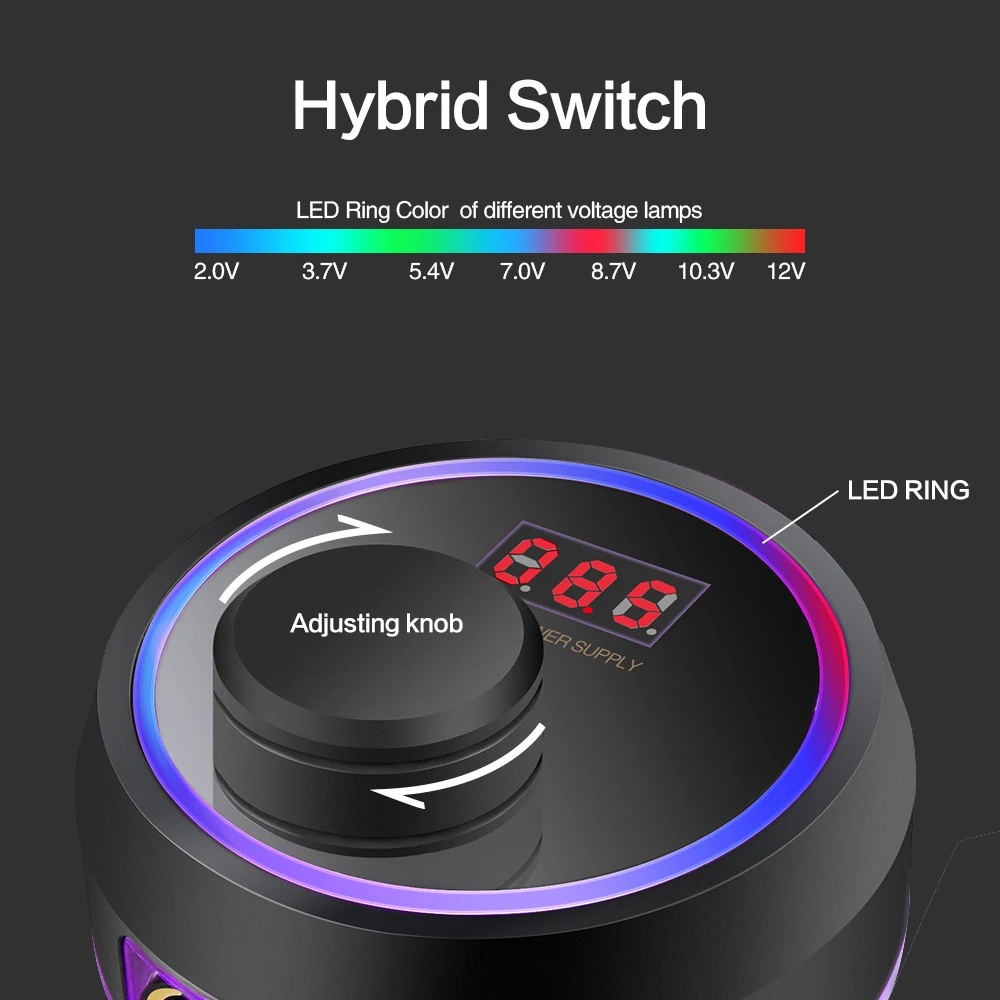 Блок питания для тату Аврора цифровой ЖК дисплей двойной блок картриджи ручки