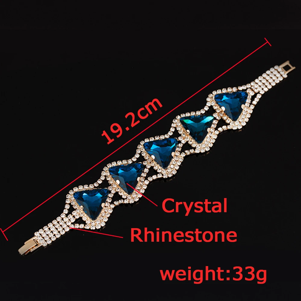 AINAMEISI Crystal Bracelets &amp Bangles Wedding Jewelry Rhinestone Party Gift Gold Bridal Charm bracelets Women Accessories | Украшения и