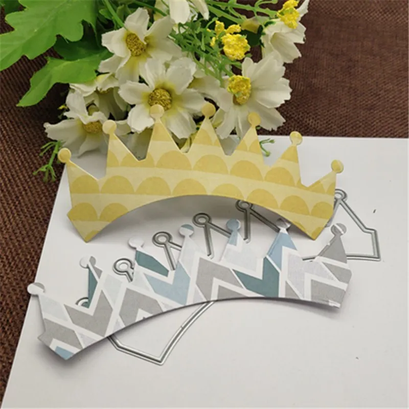 Металлические режущие штампы для украшения короны трафареты скрапбукинга DIY
