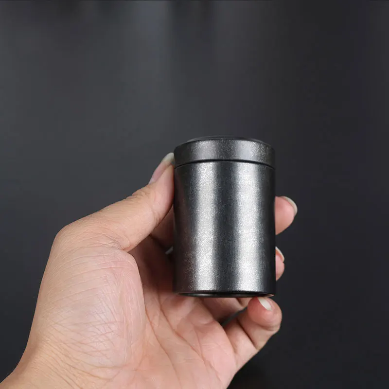 Mini Tea Caddy Round Tinplate Iron Storage Boxes Sealed Coffee Powder Cans Portable Travel Leave Container Jar Organizer | Дом и сад