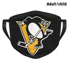 Пингвины-Питтсбург Pm2.5, пылезащитная многоразовая маска для лица сделай сам, хоккей