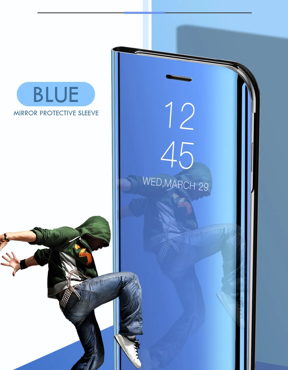 Умный зеркальный чехол для телефона Xiaomi Redmi note 5 6 note7 8 10X 9S 9 pro max 9T 10 k20 k30 k40 POCO M3 F3 CC9PRO