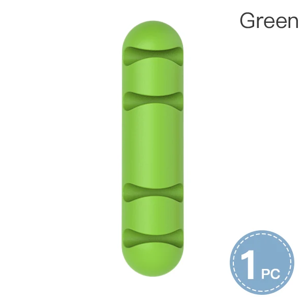 1PC Green ACCEZZ 4 отверстия USB Кабельный органайзер Winder управление зажимы офис Настольный Телефон держатель для наушников Мышь Клавиатура провода Шнур Winder - Цвет: 1PC Green