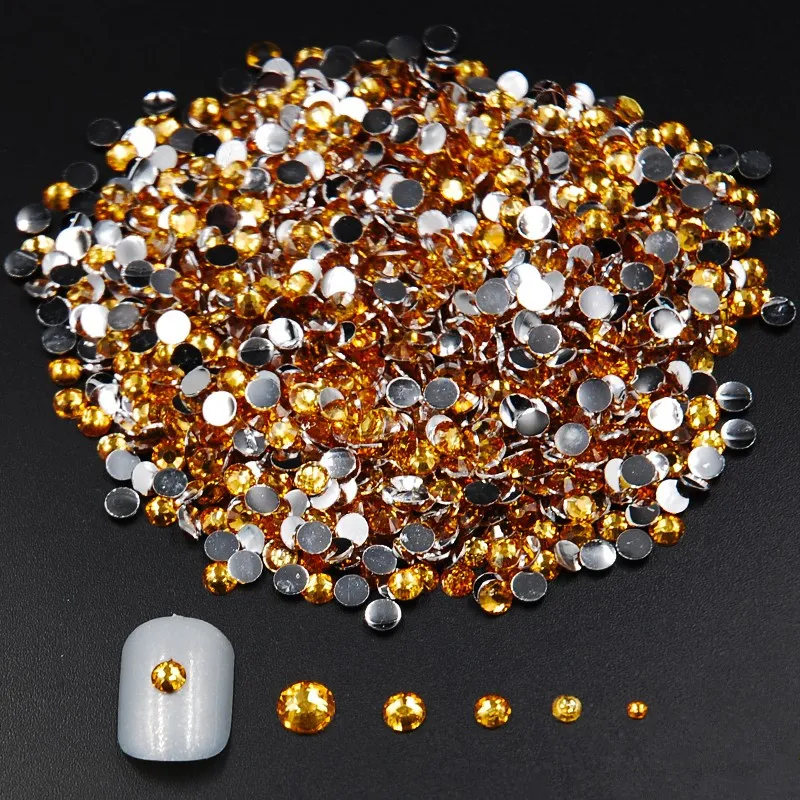 

Смешанные размеры 2000 шт Топаз цвета 3D дизайн ногтей горный хрусталь украшения Акриловые Алмазные формы стразы для дизайна ногтей аксессуар...