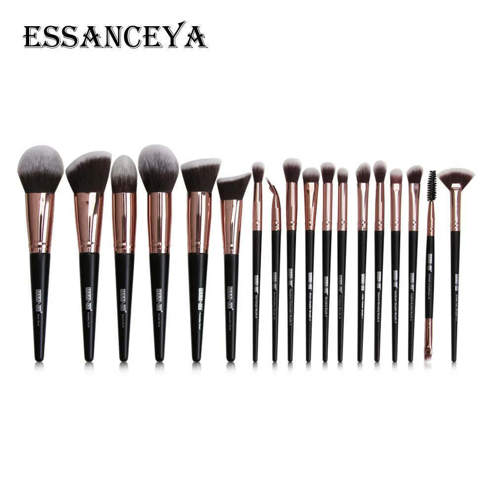 ESSANCEYA 18/20 шт. набор кистей для макияжа мягкие пудра Кисть для растушевки теней кисть с холста на нашем сайте! кисти для макияжа Косметика сумка