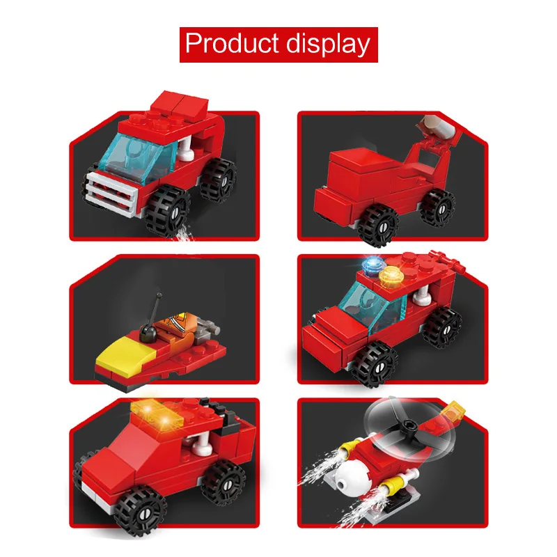 4/6in1 строительные блоки город Инженерная огонь медицинских аварийно