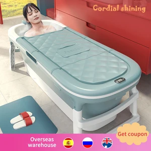 Сердечно сияющая ванна для взрослых, 1,52 м, дисплей температуры, складная, портативная, утолщенная, большая, для дома