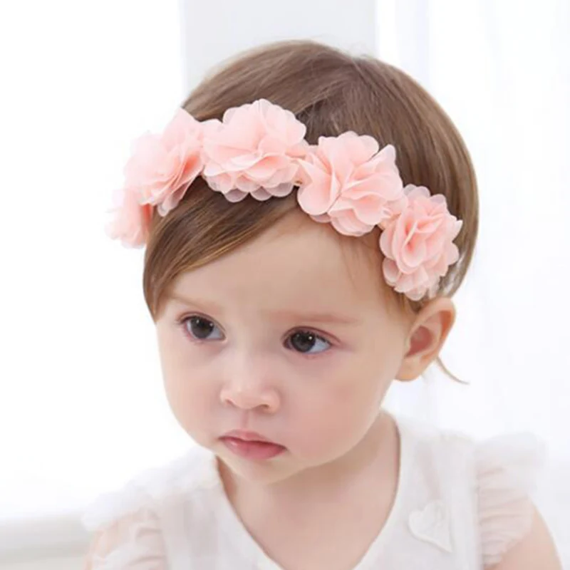 Новый детский ободок с цветами резинки для волос ручной работы DIY аксессуары