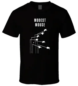 

Vintage MODEST MOUSE T-shirt Black Men Short Sleeve Reprint S-4XL KL244