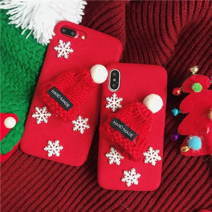 

Christmas Cartoon Case For iPhone 11 11pro 11promax 7 8 6 6S Plus X XS XR XS Max Girls Gift Cute Mobile Phone Case Cover Shell