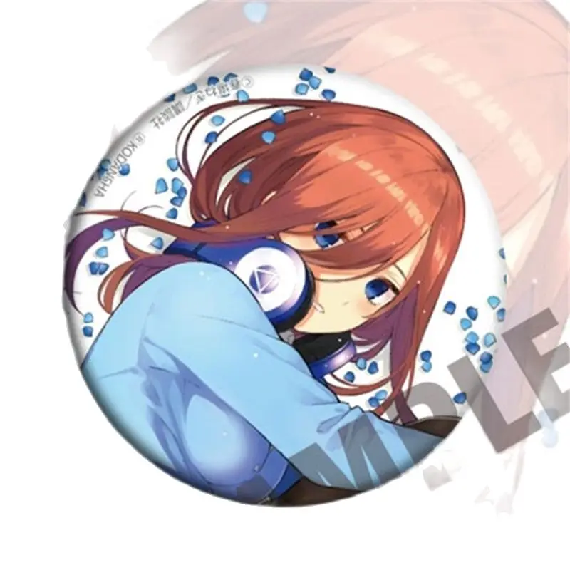 Аниме Go touпучок no Hanayome The quintessence Quintuplets Nakano Miku Косплей Bedge мультфильм собирать