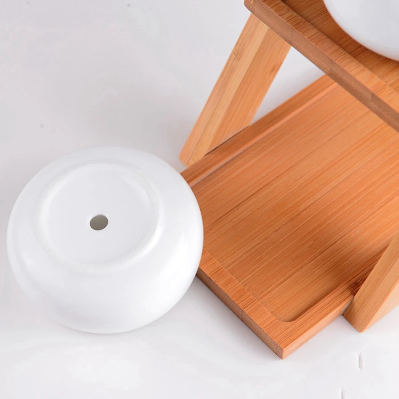 Суккулентная плантатор бамбук растение стенд полка вмещает 3 цветочный горшок