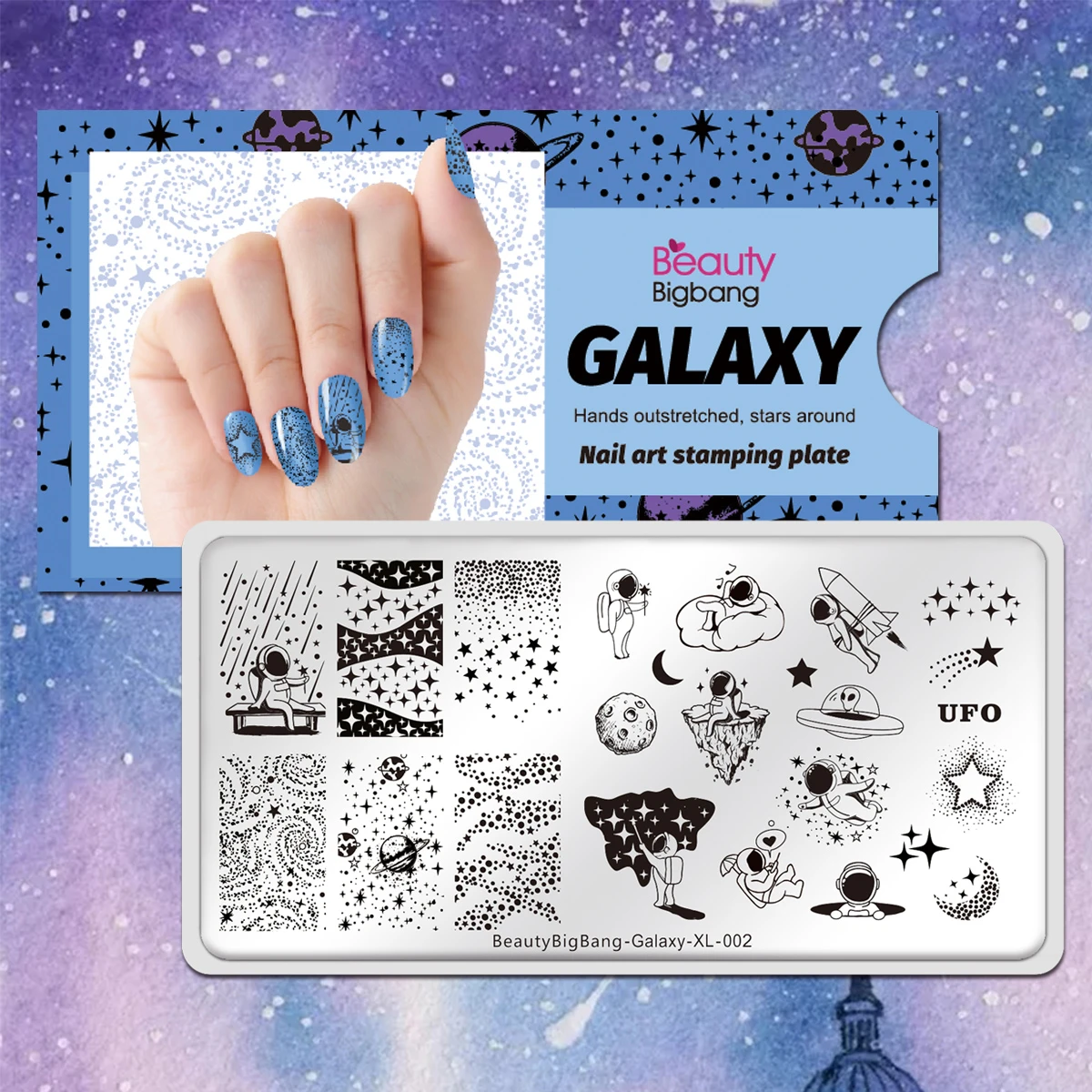 BeautyBigBang штампованные пластины галактика 002 звездное небо Вселенная астронавт