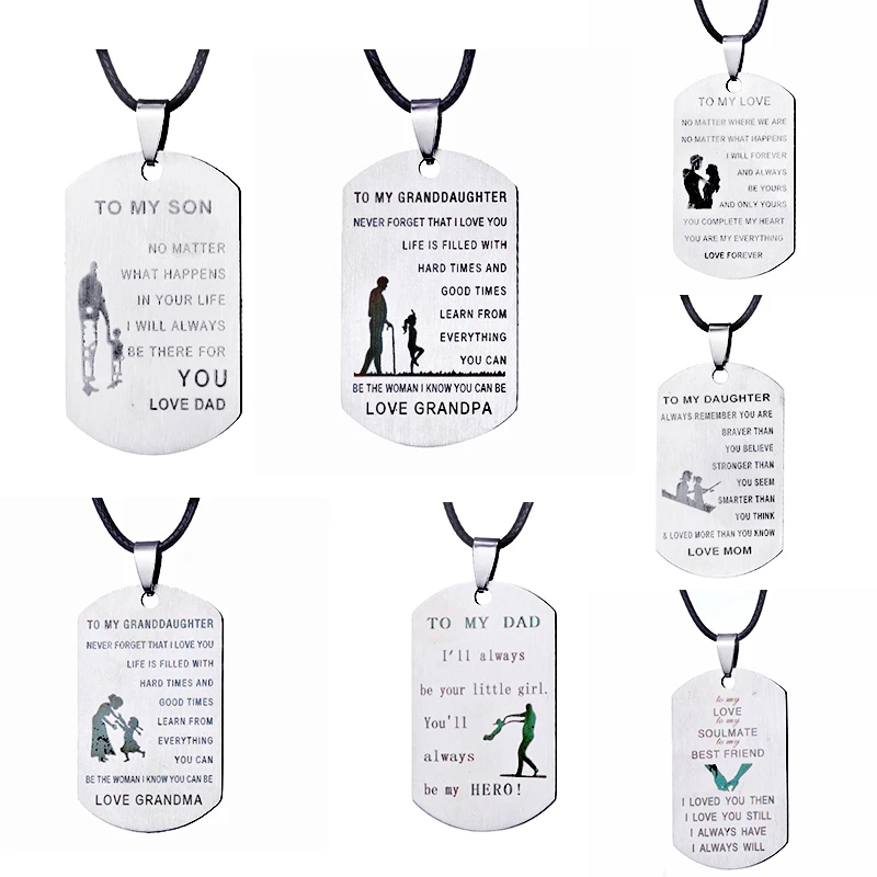 Ожерелья из нержавеющей стали с моим отцом и сыном на кулон для мамы ожерелья