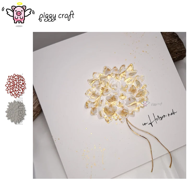 

Piggy Craft metal cutting dies cut die mold Flower decoration Scrapbook paper craft knife mould blade punch stencils dies